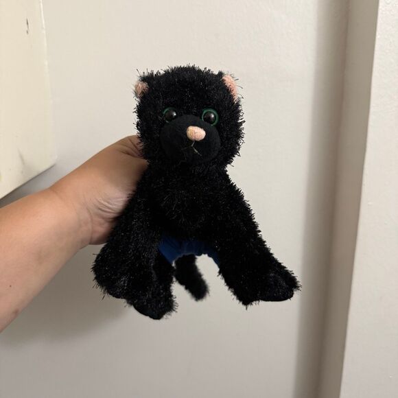 GANZ Other - Ganz Webkinz Black Cat Plush Stuffed Toy HM135 Green Eyes No Code